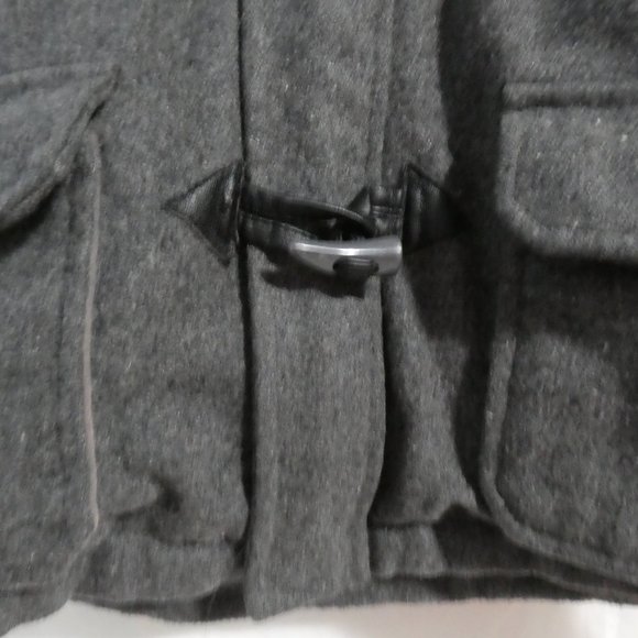 BIG CHILL | size 4 | Reversible Charcoal Hooded Toggle and Zip-Up Coat | GUC - Picture 12 of 16